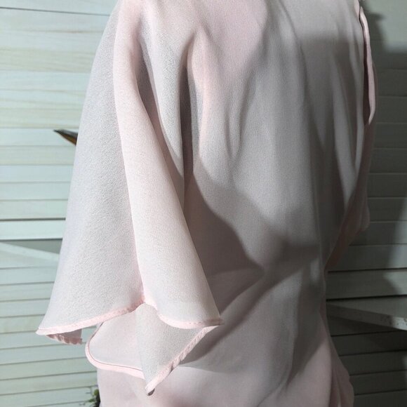 Vintage Monica Richards California Pink Tiered Dress 12 - Picture 7 of 8